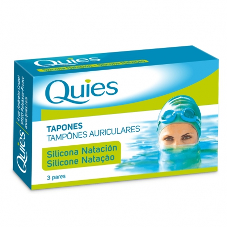Quies Tampões Silicone Natação 3 Pares