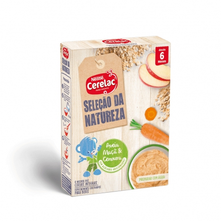 Cerelac Cereais Integrais de Aveia Maça e Cenoura +6M 240gr