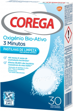 Corega Pastilhas Limpeza Oxigénio Bio-Ativo