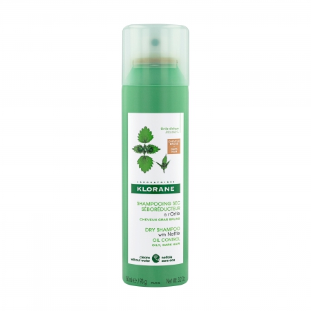 Klorane Ortiga Champô Seco com cor cabelo oleoso castanho