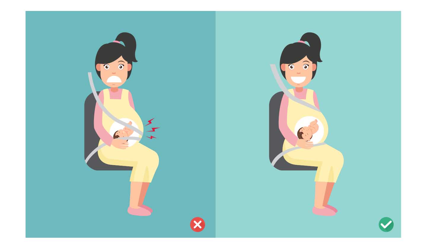 Gravidez e cinto de segurança