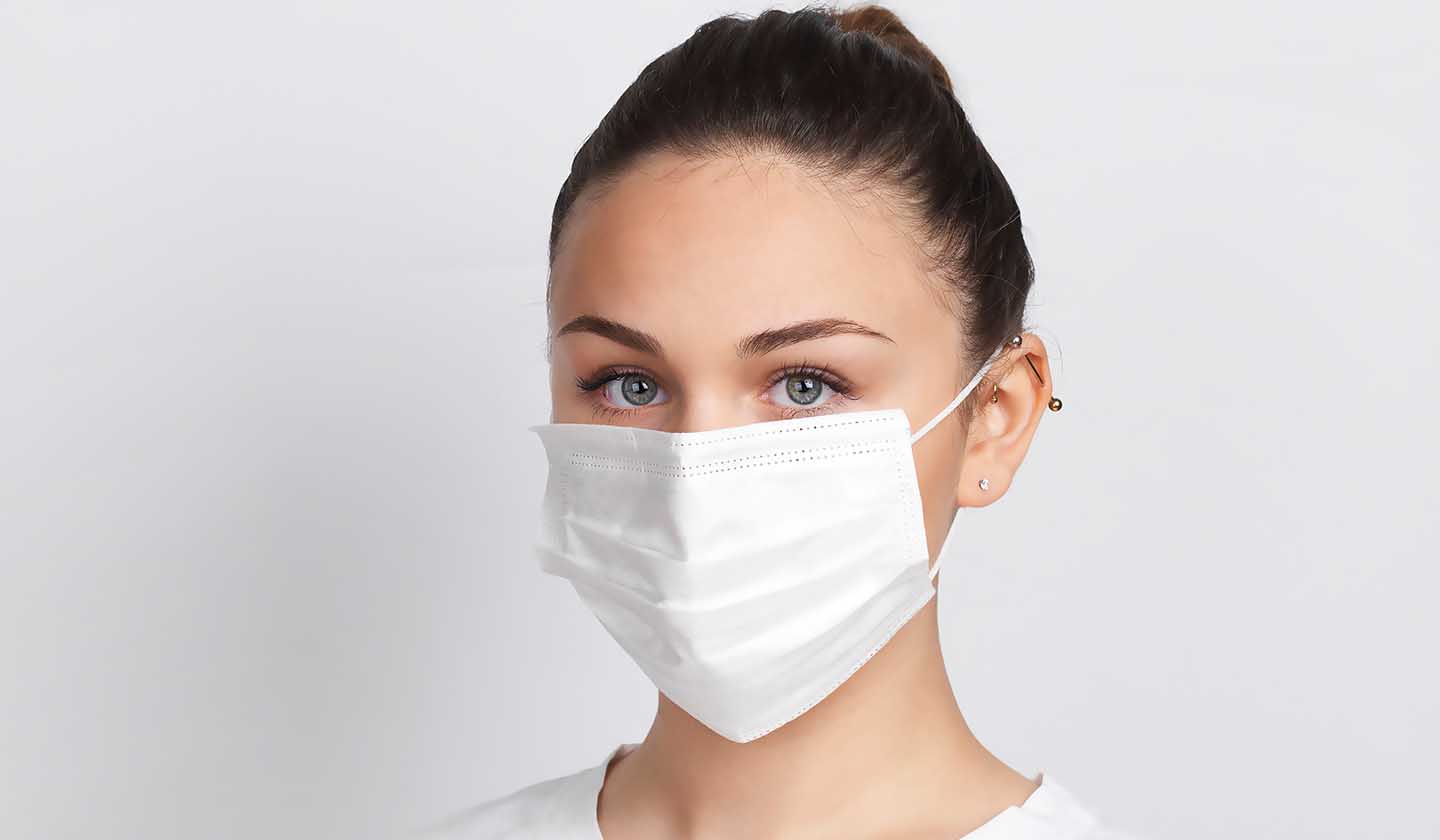 Enquanto a máscara está colocada